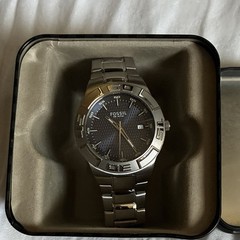 Fossil Men’s Quartz Analog Watch Black Dial Silver Steel Bracelet Date w/Box