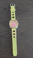Zodiac Sea Dragon Chronograph Pink Yellow Swiss Quartz Mens Diver Watch ZS2922