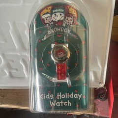 Snowden and Friends Kids Quartz Analog Watch Red Plastic Strap Holiday Box