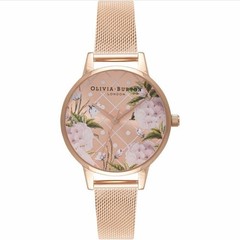 Olivia Burton Ladies Watch Rose Gold Mesh Belt
