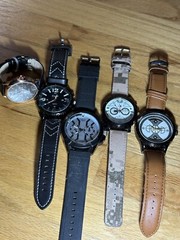 Assorted Lot Of 5 Mens Watches Untested Vintage New Parts Repair Mixed Brands