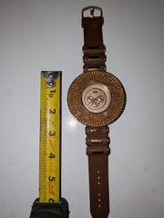 ICE Master Chronograph Quartz Analog Rose Gold Case Brown Silicone Strap