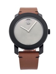 Movado Bold 3600442 Men’s Swiss Brown Leather Strap Watch – Retail Price $395