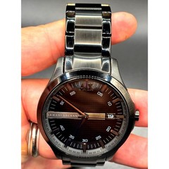 Armani Exchange AX2104 Hampton Black Ion Plated Men’s Watch Date 46mm