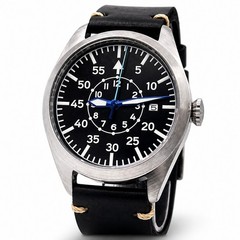 Pilot Field Watch Automatic 24hr Dial Miyota 8215 Sapphire Military Style UK