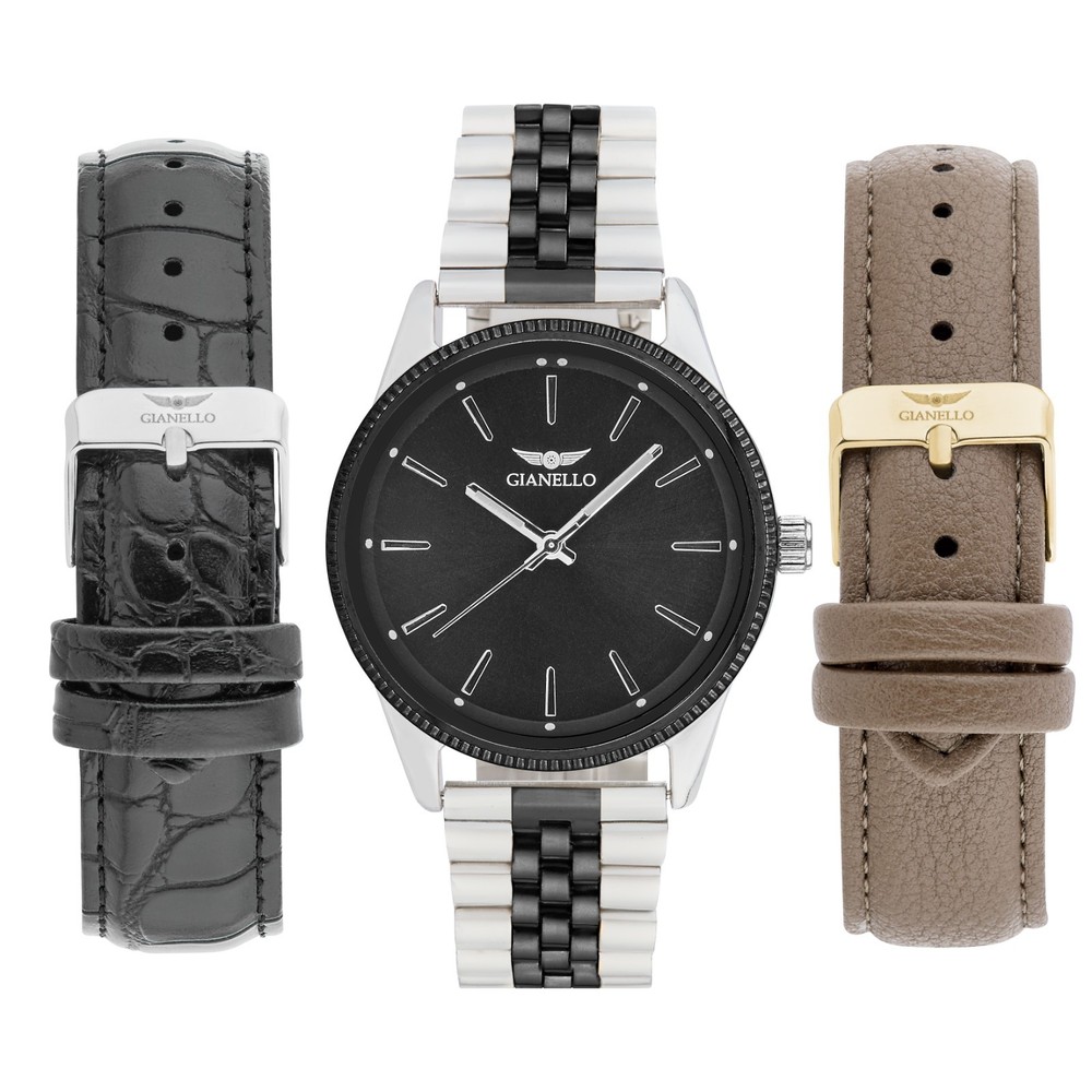 Gianello Kryton Interchangeable 3 Strap Watch Set