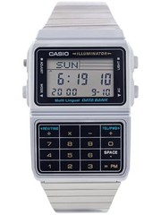 CASIO Data Bank DBC-611-1DF Calculator Watch Silver Vintage Retro Japan Y860861