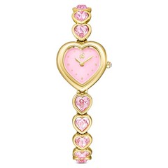 Swarovski Idyllia Heart Watch, Crystal Bracelet, Pink, Gold Tone Finish 5741519