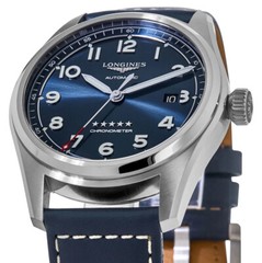 Longines Spirit Automatic COSC Blue Dial Blue Leather Mens Watch L3.811.4.93.0