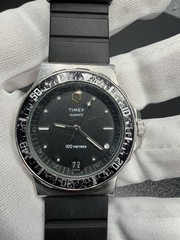 Timex Cell Diver Quartz 100m 36-39.9mm Black Dial Rubber Strap Date