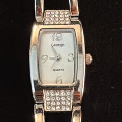 George Women’s Quartz Dress Rectangle Silver Tone Metal Bracelet Watch
