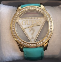 Guess U10045L4 Green Patent Leather Logo Watch
