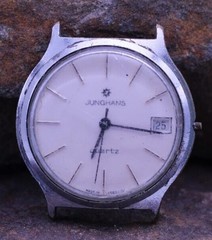 JUNGHANS ISA 1198 1j MEN’S QUARTZ WRIST WATCH 33.4mm 18mm LUG FOR REPAIR (BX)