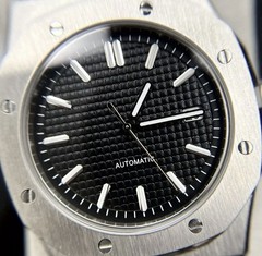 Custom 41mm BK Dial “RO” Style Mod Watch Glassback w/ NH35 Automatic