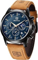 Relojes para hombre analógicos de cuarzo con cronógrafo resistente al agua