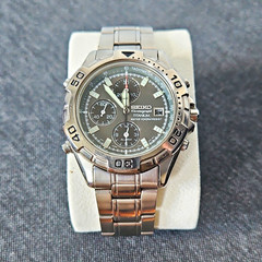 Seiko Chronograph Men’s Titanium Quartz 7T32-7H40 Black Dial