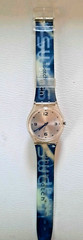 2004 SWATCH CITY VIENNA SPECIAL Swiss Watch Blue White New Battery FREE SHIP
