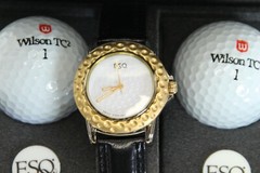 Movado ESQ Women Golf Quartz Watch Wilson TC 1 Balls Tee Ball Holder