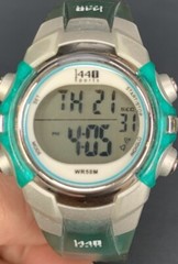 Women’s TIMEX 1440 Digital LCD Purple/Silver Sport Watch Alarm Chrono T5K459