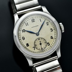 Vintage LONGINES Sei Tacche – 12.68 – Stepped Beveled 33.5 mm Case- 40’s Watch
