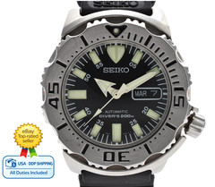 [NEAR MINT] SEIKO 7S26-0350 SKX779 Black Monster Automatic Watch From JAPAN