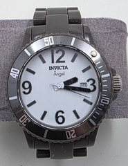 INVICTA ANGEL CANDY 1213 DATE GRAY PLASTIC/RESIN DIVERS WATCH, NEW BATTERY