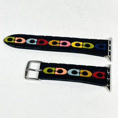 COACH Apple Watch Rubber Replacement Band Rainbow Hued 38mm 40mm /14700100
