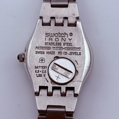 Swatch IRONY AG1999 Quartz Analog Black Dial Battery Replaced 24.5mm