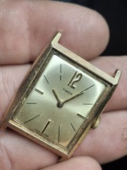 Timex Mercury 1969 Tank Style Gold Tone Mens Vintage 1960s Mechanical…