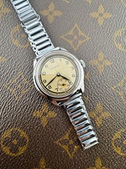 Eterna Vintage Rare Case Acier 3 Notches Waterproof Dual Tone