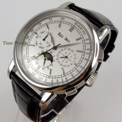 Automatic Men’s Watch 42mm Date Day Month Year White/Black Dial Silver/Rose Gold
