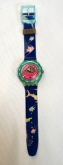 SWATCH WATCH Happy Fish Scuba SDN101 1991 New w/ Box and Papers (visible coil)