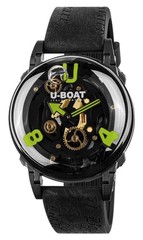 U-Boat U-65 “Green” Black PVD Black Dial Silicone Quartz Mens Mens Watch 3351