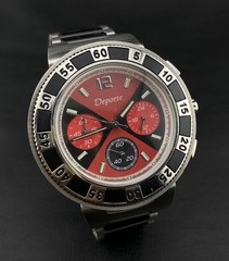 Vintage Deporte Stainless Steel Cola Chrono Dial Men’s Sporty Watch