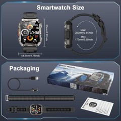 Reloj inteligente militar para hombre (contesta y realiza llamadas) NUEVO US