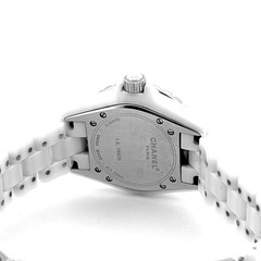 Chanel J12 34mm White Ceramic White Dial Quartz Date Watch Swiss Made