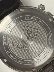S. Coifman SC0380 45mm Black Dial Brown Leather Multifunction Men’s Watch