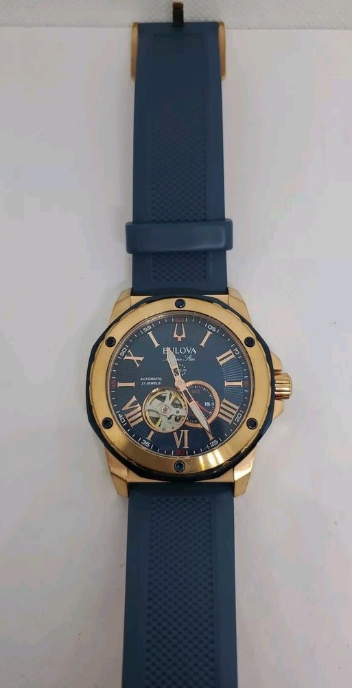 Bulova Marine Star Automatic Blue Dial Men’s Watch 98A227