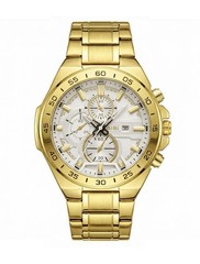 MENS BIBI Gold Tone Chronograph Watch White Dial Stainless Steel NEW