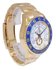 Rolex Yacht-Master II Yellow Gold & Blue Ceramic 44mm Watch +Papers ’14 116688