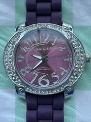 Paul Jardin Purple Dial Silver Tone Women’s Quartz Watch