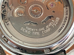 Seiko Military Sport Day Date Mechanical Automatic Beige Dial 21Jewel Watch 7S26