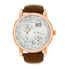 A. Lange & Söhne 18K Rose Gold 41.9mm Lange 1 Time Zone 116.032 Box Warranty