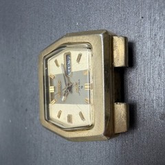 Seiko DX Automatic Watch Men 37mm Champagne Dial Gold Tone Daydate 6106-5529 Run