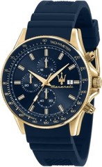 Maserati Sfida Men’s Chronograph Quartz Watch R8871640004 Silicone Band 44mm