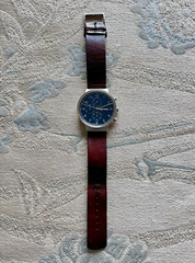 Skagen SKW6558 Men’s Chronograph Quartz Blue Dial 40mm Steel Brown Leather