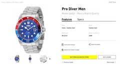Invicta Pro Diver Men “Pepsi Dial” Model 50831 42mm