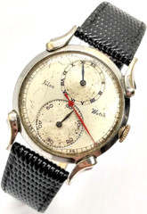 Rare Vintage Felca Regulator Men’s Watch Swiss Silver Tone Retro Wristwatch