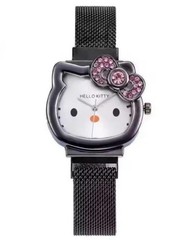 🎀NWT! STUNNING Hello Kitty Black Watch with Pink Jeweled Bow-Collectible!🎀