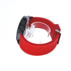 50 mm Men’s Sport Dress Quartz Watch with Red Silicon Band New